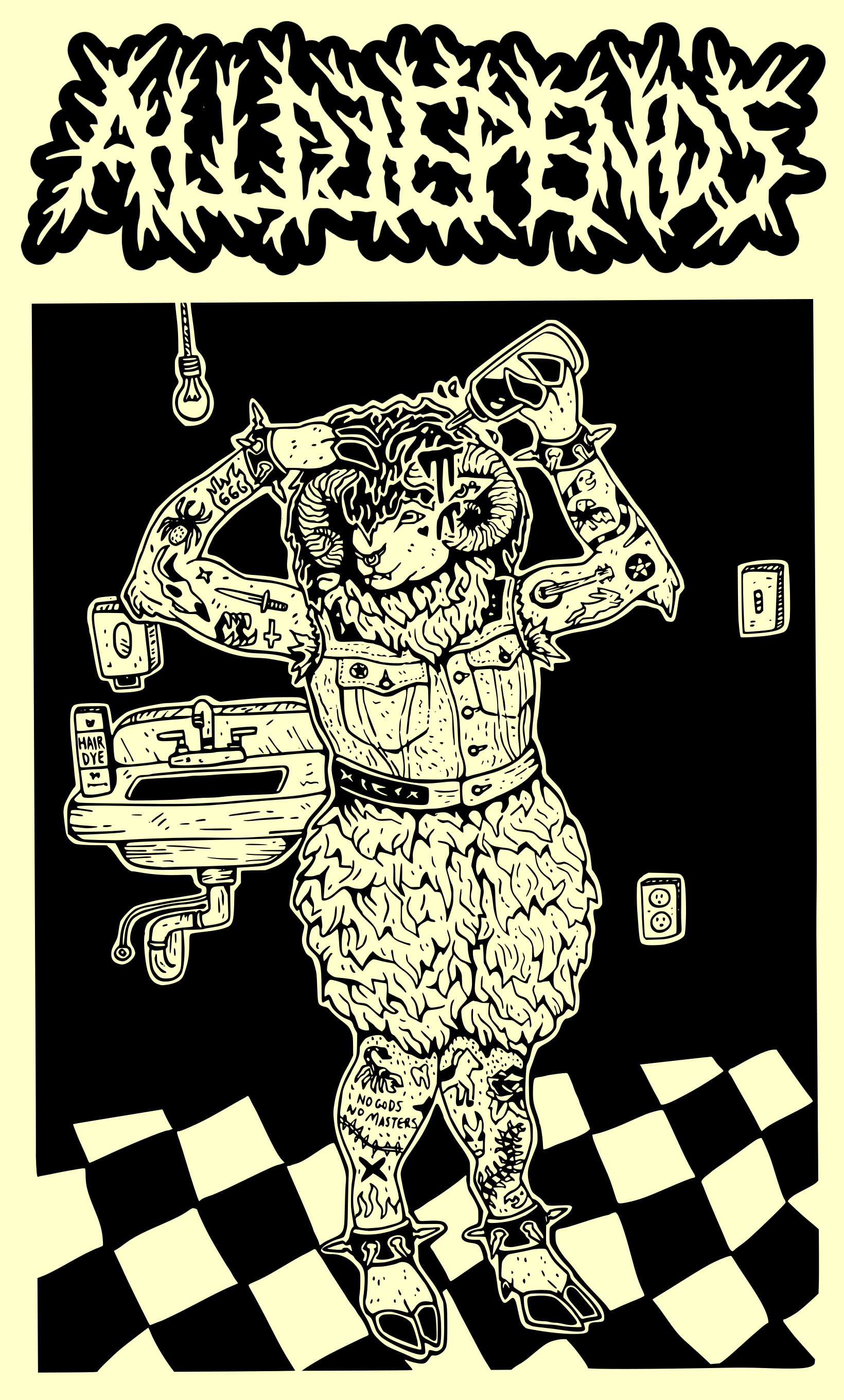 alldeepends grindcore logo design